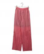 6(ROKU) BEAUTY&YOUTHロク ビューティーアンドユース）の古着「NYLON SILK GATHER PANTS」｜ピンク