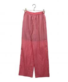 6(ROKU) BEAUTY&YOUTH（ロク ビューティーアンドユース）の古着「NYLON SILK GATHER PANTS」｜ピンク