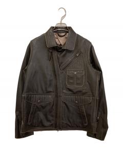 中古・古着通販】Cinquanta (チンクワンタ) ラムレザー スタンドカラー