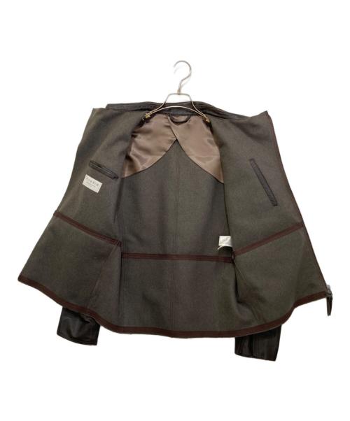 TOMORROW LAND PILGRIM（トゥモローランド ピルグリム）TOMORROW LAND PILGRIM (トゥモローランド ピルグリム) ゴートレザー ライダースジャケット　61-08-44-08502 ブラウン サイズ:Sの古着・服飾アイテム