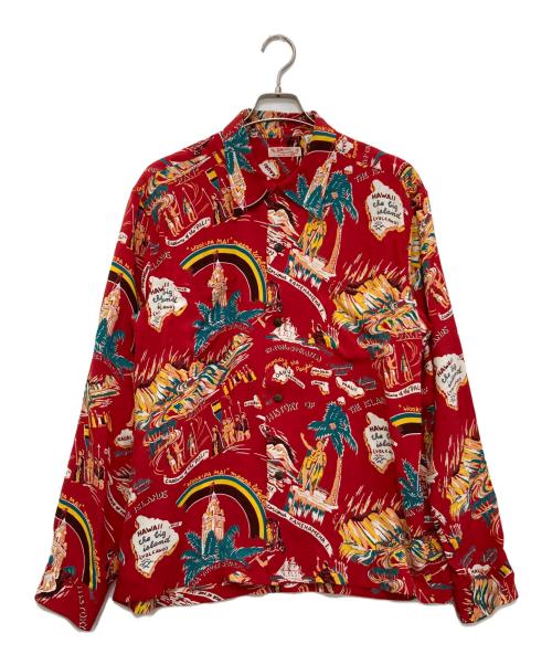 Sun Surf（サンサーフ）Sun Surf (サンサーフ) レーヨンアロハシャツ レッド サイズ:Lの古着・服飾アイテム