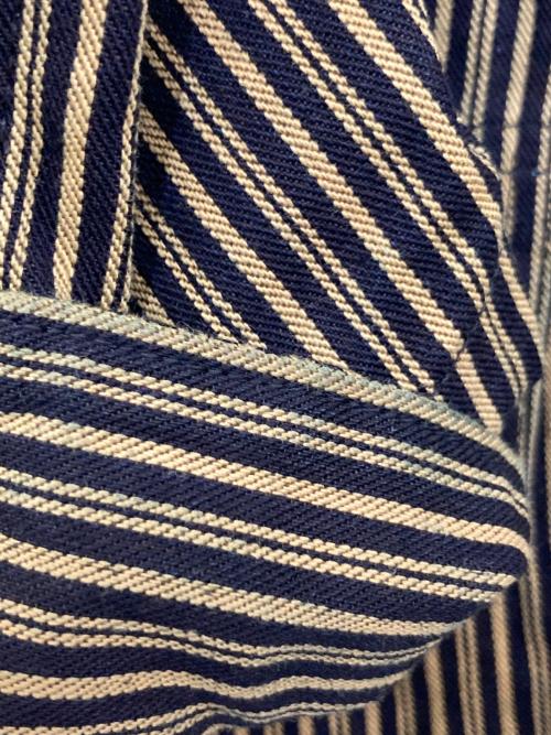 SUGAR CANE（シュガーケーン）SUGAR CANE (シュガーケーン) FICTION ROMANCE 11oz. BROWN LIBERTY STRIPE WORK COAT イエロー×ブラック サイズ:40の古着・服飾アイテム