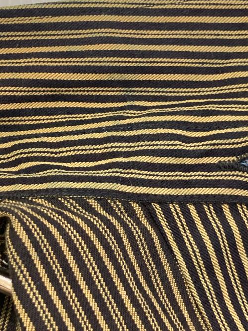 SUGAR CANE（シュガーケーン）SUGAR CANE (シュガーケーン) FICTION ROMANCE 11oz. BROWN LIBERTY STRIPE WORK COAT イエロー×ブラック サイズ:40の古着・服飾アイテム