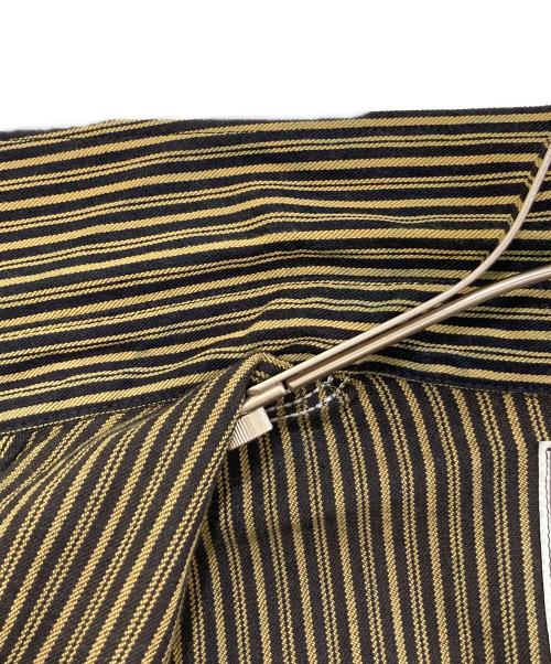 SUGAR CANE（シュガーケーン）SUGAR CANE (シュガーケーン) FICTION ROMANCE 11oz. BROWN LIBERTY STRIPE WORK COAT イエロー×ブラック サイズ:40の古着・服飾アイテム