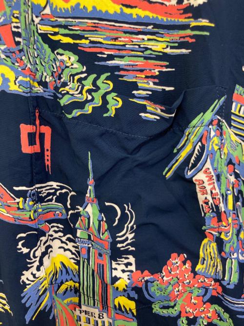 Sun Surf（サンサーフ）Sun Surf (サンサーフ) レーヨンアロハシャツ ネイビー サイズ:Lの古着・服飾アイテム