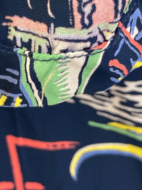Sun Surf（サンサーフ）Sun Surf (サンサーフ) レーヨンアロハシャツ ネイビー サイズ:Lの古着・服飾アイテム
