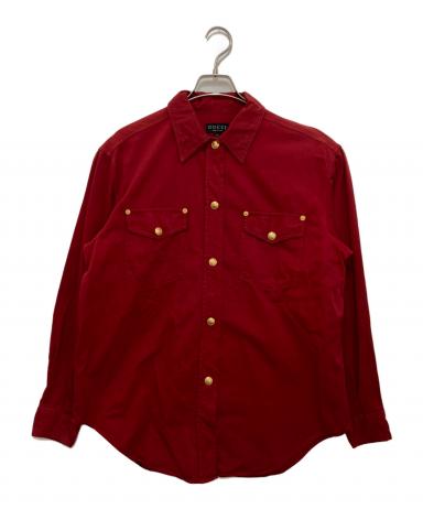 中古・古着通販】GUCCI (グッチ) 金釦シャツ レッド サイズ:44