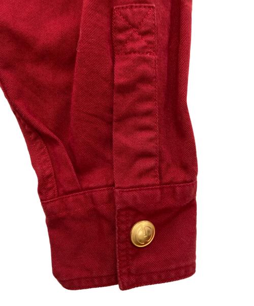 GUCCI（グッチ）GUCCI (グッチ) 金釦シャツ レッド サイズ:44の古着・服飾アイテム