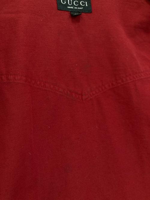 GUCCI（グッチ）GUCCI (グッチ) 金釦シャツ レッド サイズ:44の古着・服飾アイテム