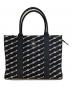 BALENCIAGA（バレンシアガ）の古着「BBモノグラム トレードトートバッグ　621826.1090」｜ブラック