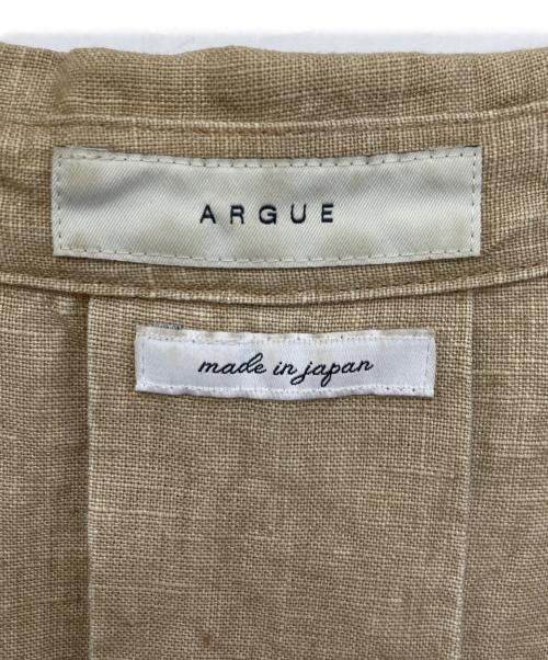 ARGUE（アーギュ）ARGUE (アーギュ) リネンテーラードジャケット ベージュ サイズ:Freeの古着・服飾アイテム