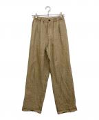 ARGUEアーギュ）の古着「ANTIQUE DUSTY DYE LINEN PANTS」｜ベージュ