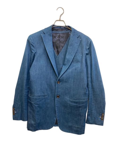 denew（デニュー）denew (デニュー) デニム2Bジャケット インディゴ サイズ:実寸参照の古着・服飾アイテム
