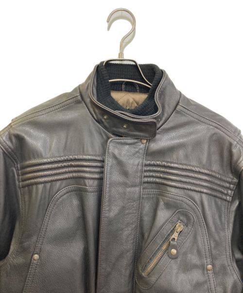 KADOYA（カドヤ）KADOYA (カドヤ) AERO NEXUSレザージャケット ブラック サイズ:46の古着・服飾アイテム
