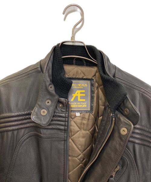 KADOYA（カドヤ）KADOYA (カドヤ) AERO NEXUSレザージャケット ブラック サイズ:46の古着・服飾アイテム