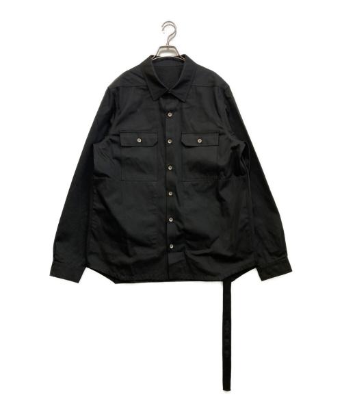 RICK OWENS DRKSHDW（リックオウエンス ダークシャドウ）RICK OWENS DRKSHDW (リックオウエンス ダークシャドウ) WOVE NOUTER SHIRTS　DU02B4755-TW ブラック サイズ:Lの古着・服飾アイテム