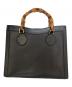 GUCCI (グッチ) バンブー レザー ハンドバッグ　002・1186 ブラック：13000円