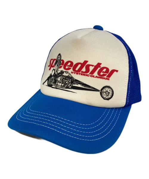 Hysteric Glamour（ヒステリックグラマー）Hysteric Glamour (ヒステリックグラマー) Speedster Mesh Cap　02221QH05 ブルーの古着・服飾アイテム