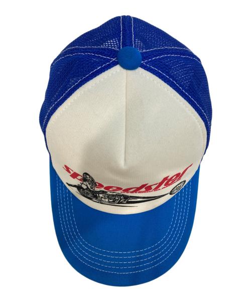Hysteric Glamour（ヒステリックグラマー）Hysteric Glamour (ヒステリックグラマー) Speedster Mesh Cap　02221QH05 ブルーの古着・服飾アイテム