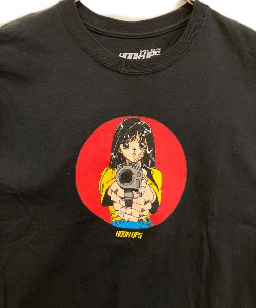 HOOK-UPS（フックアップス）HOOK-UPS (フックアップス) barrel of a gun L/S T-shirt ブラック サイズ:Lの古着・服飾アイテム