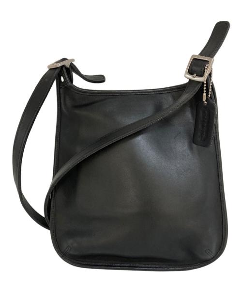 COACH（コーチ）COACH (コーチ) レザーショルダーバッグ ブラックの古着・服飾アイテム