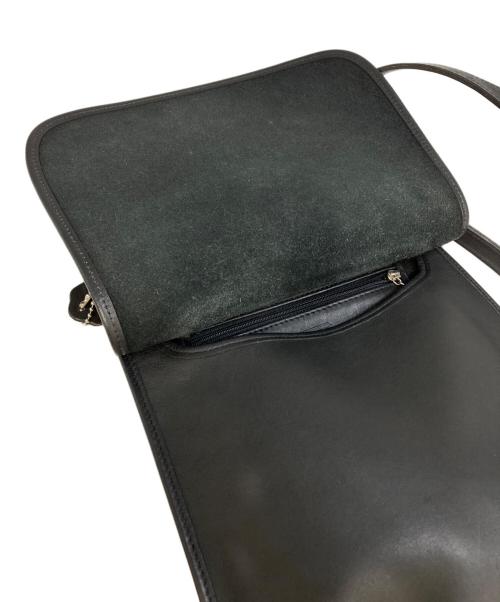 COACH（コーチ）COACH (コーチ) レザーショルダーバッグ ブラックの古着・服飾アイテム