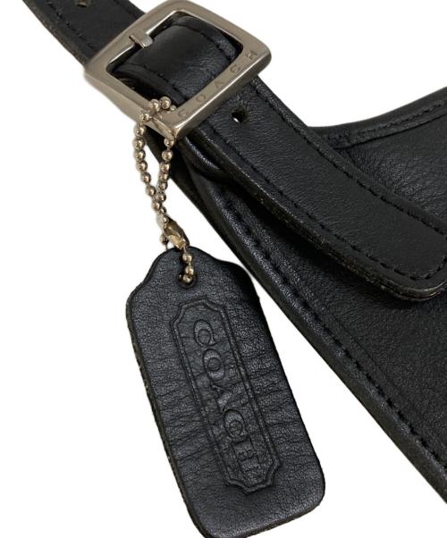 COACH（コーチ）COACH (コーチ) レザーショルダーバッグ ブラックの古着・服飾アイテム