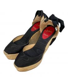 Christian Louboutin（クリスチャン・ルブタン）の古着「エスパドリーユ」｜ブラック