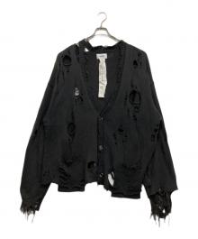 doublet（ダブレット）の古着「DESTROYED CARDIGAN」｜ブラック