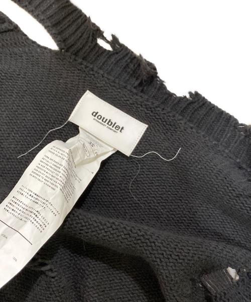 doublet（ダブレット）doublet (ダブレット) DESTROYED CARDIGAN ブラック サイズ:Mの古着・服飾アイテム