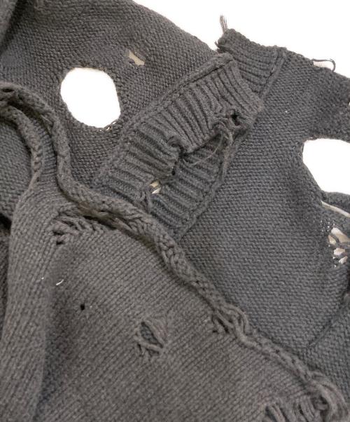 doublet（ダブレット）doublet (ダブレット) DESTROYED CARDIGAN ブラック サイズ:Mの古着・服飾アイテム