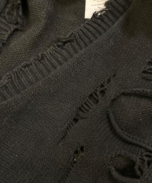 doublet（ダブレット）doublet (ダブレット) DESTROYED CARDIGAN ブラック サイズ:Mの古着・服飾アイテム