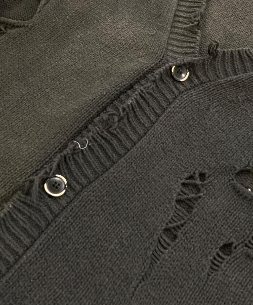 doublet（ダブレット）doublet (ダブレット) DESTROYED CARDIGAN ブラック サイズ:Mの古着・服飾アイテム