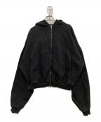 DIRTY WORKERSダーティーワーカーズ）の古着「HOME TOWN ZIP HOODIE」｜ブラック
