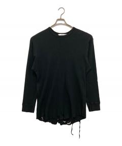中古・古着通販】ANCELLM (アンセルム) DAMAGE WAFFLE CREW LS T-SHIRT