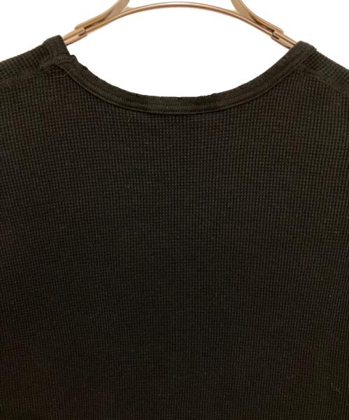 ANCELLM（アンセルム）ANCELLM (アンセルム) DAMAGE WAFFLE CREW LS T-SHIRT ANC-CT56 ブラック サイズ:2の古着・服飾アイテム