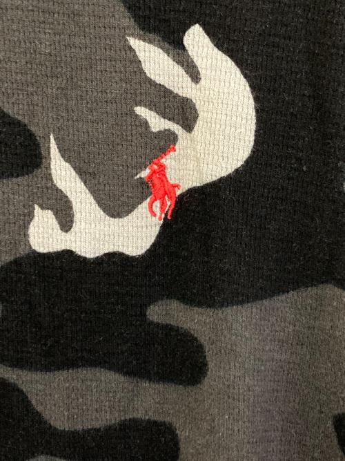 POLO RALPH LAUREN（ポロ・ラルフローレン）POLO RALPH LAUREN (ポロ・ラルフローレン) カモ柄サーマルカットソー ブラック サイズ:XLの古着・服飾アイテム