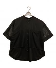 SUM1 STYLE（スミスタイル）の古着「メッシュ切替シャツ」｜ブラック