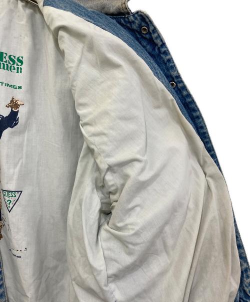 GUESS（ゲス）GUESS (ゲス) 切替デニムジャケット インディゴ サイズ:Lの古着・服飾アイテム