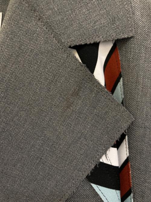 ISSEY MIYAKE（イッセイミヤケ）ISSEY MIYAKE (イッセイミヤケ) 切替ボンディングテーラードジャケット　IM54FD501 カーキ サイズ:1の古着・服飾アイテム