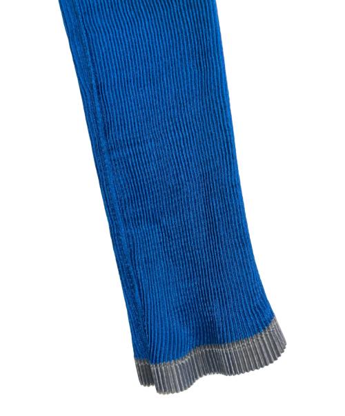 ISSEY MIYAKE（イッセイミヤケ）ISSEY MIYAKE (イッセイミヤケ) リバーシブルプリーツワンピース ブルー×グレー サイズ:実寸参照の古着・服飾アイテム