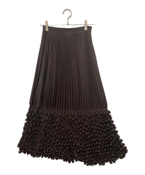 ISSEY MIYAKE（イッセイミヤケ）ISSEY MIYAKE (イッセイミヤケ) 切替プリーツロングスカート　IM24FG902 ブラウン サイズ:2の古着・服飾アイテム