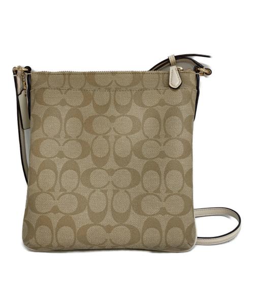 COACH（コーチ）COACH (コーチ) シグネチャーロゴショルダーバッグ　F58309 ベージュの古着・服飾アイテム
