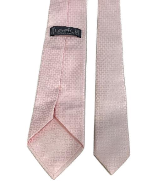 HERMES（エルメス）HERMES (エルメス) Ｈ柄ネクタイ ピンク サイズ:表記なしの古着・服飾アイテム
