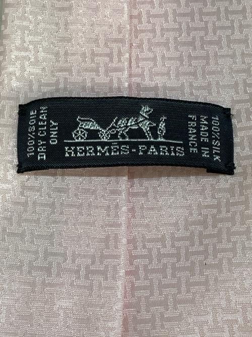 HERMES（エルメス）HERMES (エルメス) Ｈ柄ネクタイ ピンク サイズ:表記なしの古着・服飾アイテム