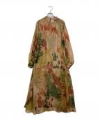 Ameriアメリ）の古着「UND WILLOW PAINT DRESS　02120540530」｜カーキ