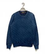 RRLダブルアールエル）の古着「インディゴ染め キルティングスウェット INDIGO QUILTED CREWNECK SWEAT SHIRTS」｜インディゴ
