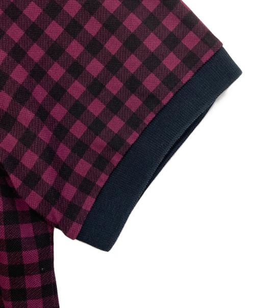 PRADA（プラダ）PRADA (プラダ) チェックポロシャツ 0000ET-Z00UK-00002 パープル サイズ:Mの古着・服飾アイテム