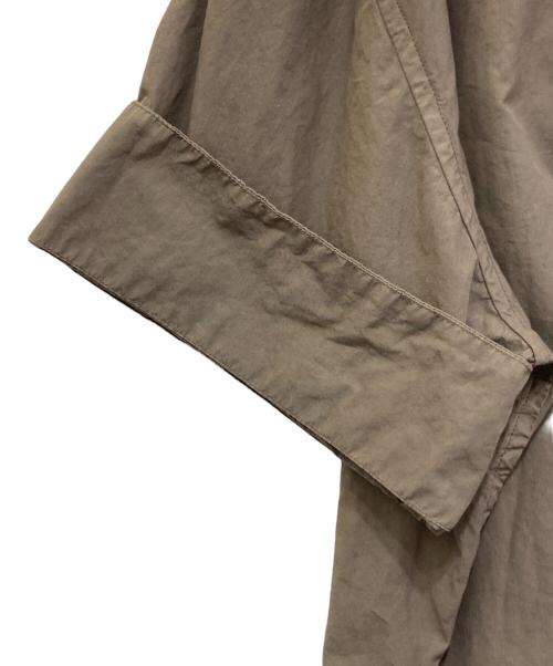 BOTTEGA VENETA（ボッテガベネタ）BOTTEGA VENETA (ボッテガベネタ) レースアップ半袖シャツ ブラウン サイズ:50の古着・服飾アイテム