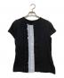Y's（ワイズ）の古着「フリル切替Tシャツ」｜ブラック
